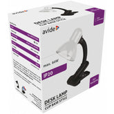 Avide Basic Φωτιστικό Γραφείου Max 60W με Clip Λευκό